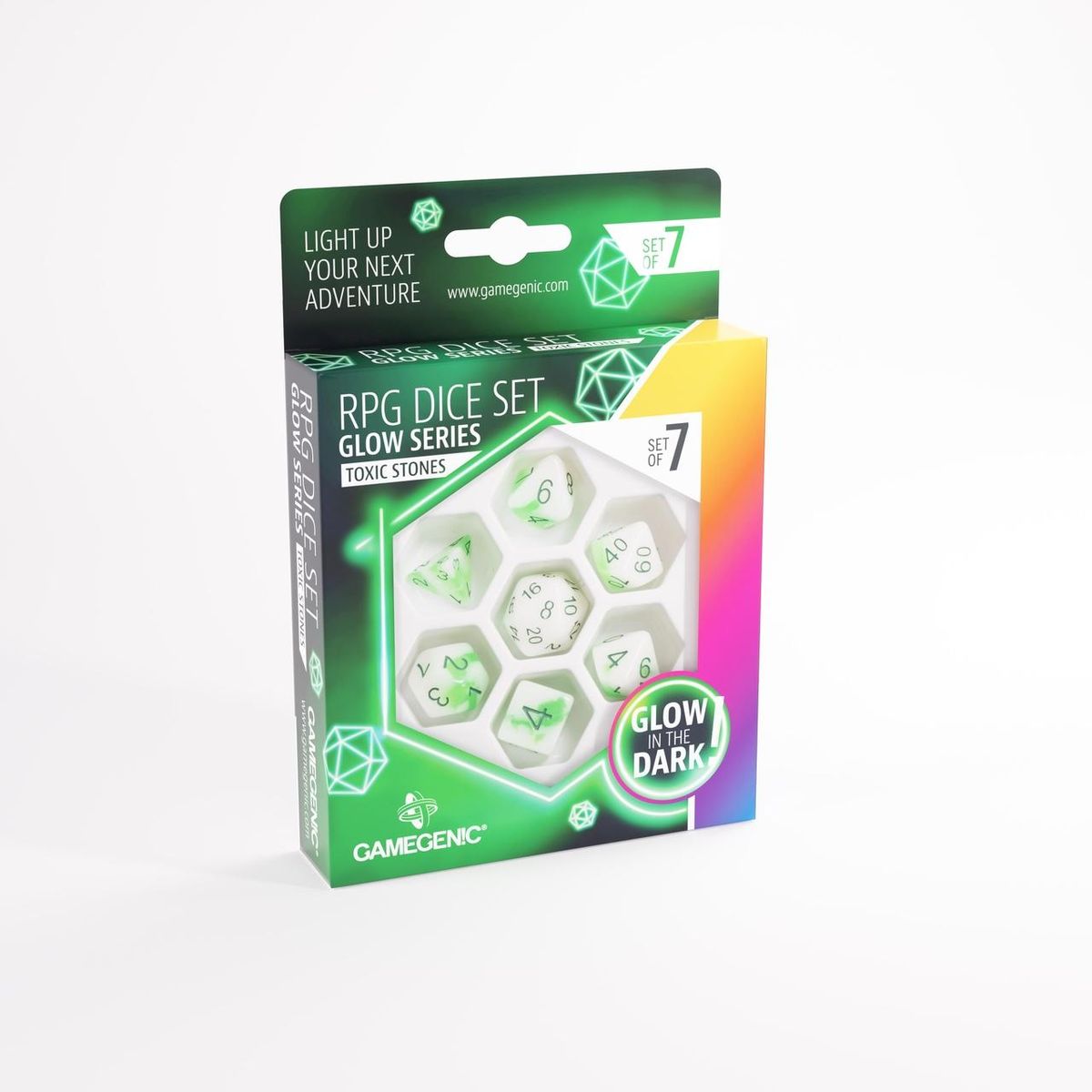 Gamegenic - Glow RPG Dice Set (set of 7)